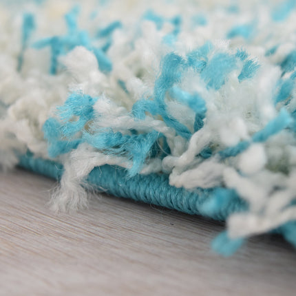 Teal Blend Shaggy Rug - California