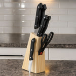 Maxima 6 Piece Knife and Scissor Set in Wooden Block