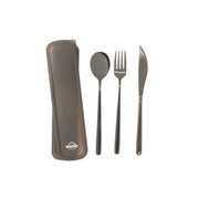 Mimo 3 Piece Black Travel Cutlery Set With Case
