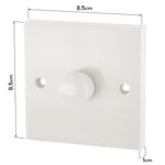 1 Gang 1 Way Dimmer Switch 400W - White - Bargainia.com - 