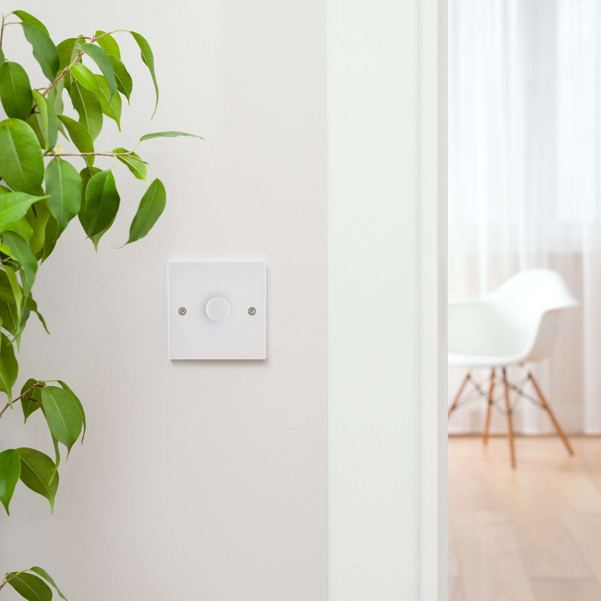 1 Gang 1 Way Dimmer Switch 400W - White Bargainia.com