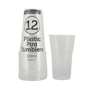 1 Pint Tumblers Clear Cup - 12 pack Drinks Partner
