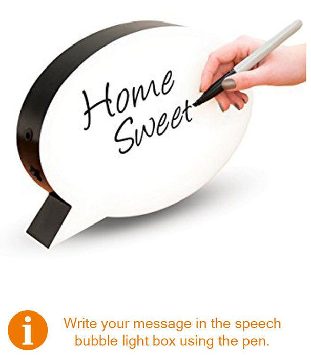Re-writeable Cinematic Speech Bubble Lightbox - A4-5056150212966-Bargainia.com