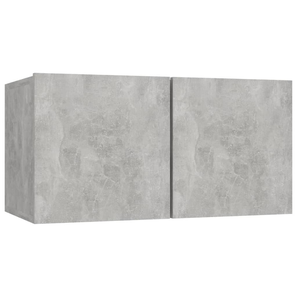 10 Piece TV Cabinet Set Concrete Grey Engineered Wood - Bargainia.com - 8720286574508 - 3079157
