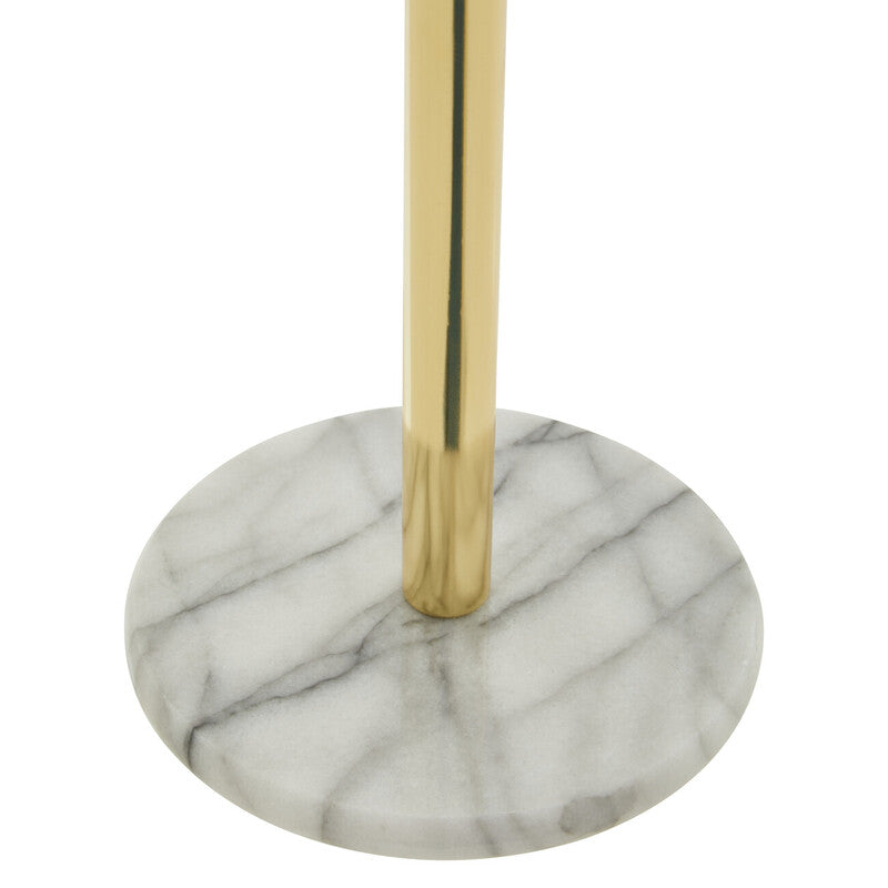 Delphine Gold Kitchen Roll Holder With Marble Base