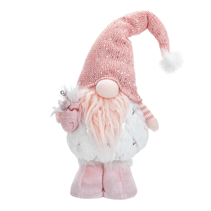 Christmas Gonk Standing Pink Glitter 53cm Assorted