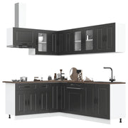 11 Piece Kitchen Cabinet Set Kalmar Black Engineered Wood - Bargainia.com - 8721158504906 - 3314882