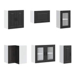 11 Piece Kitchen Cabinet Set Kalmar Black Engineered Wood - Bargainia.com - 