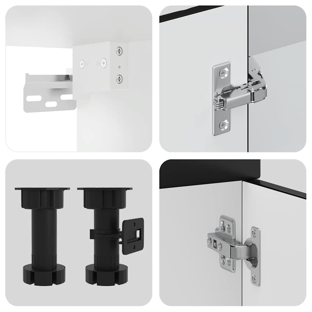 11 Piece Kitchen Cabinet Set Kalmar Black Engineered Wood - Bargainia.com - 8721158504906 - 3314882