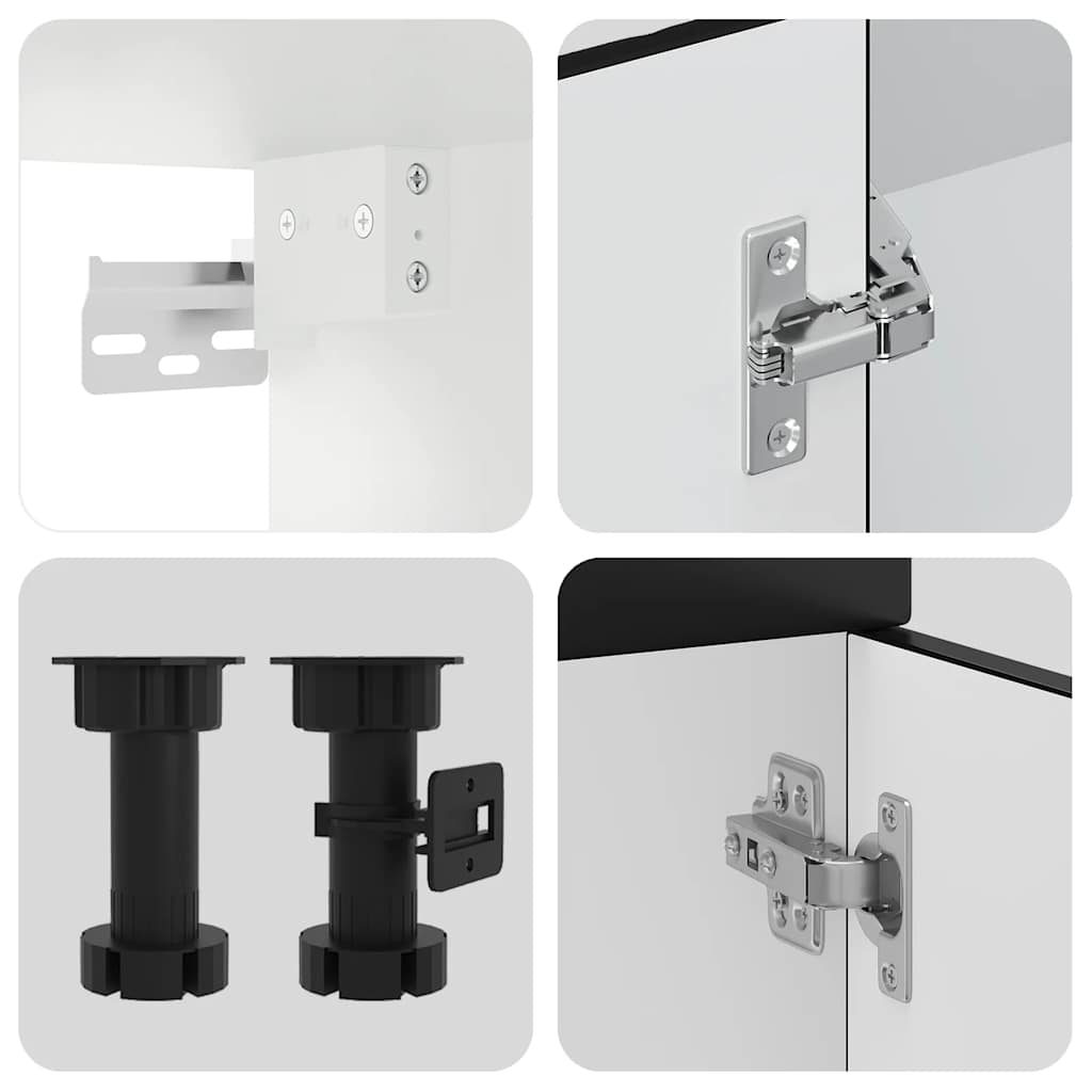 11 Piece Kitchen Cabinet Set Kalmar Black Engineered Wood - Bargainia.com - 