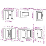 11 Piece Kitchen Cabinet Set Kalmar Black Engineered Wood - Bargainia.com - 