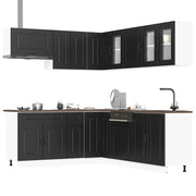 11 Piece Kitchen Cabinet Set Kalmar Black Engineered Wood - Bargainia.com - 8721158505200 - 3314912