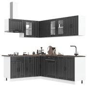 11 Piece Kitchen Cabinet Set Lucca Black Engineered Wood - Bargainia.com - 8721158505002 - 3314892