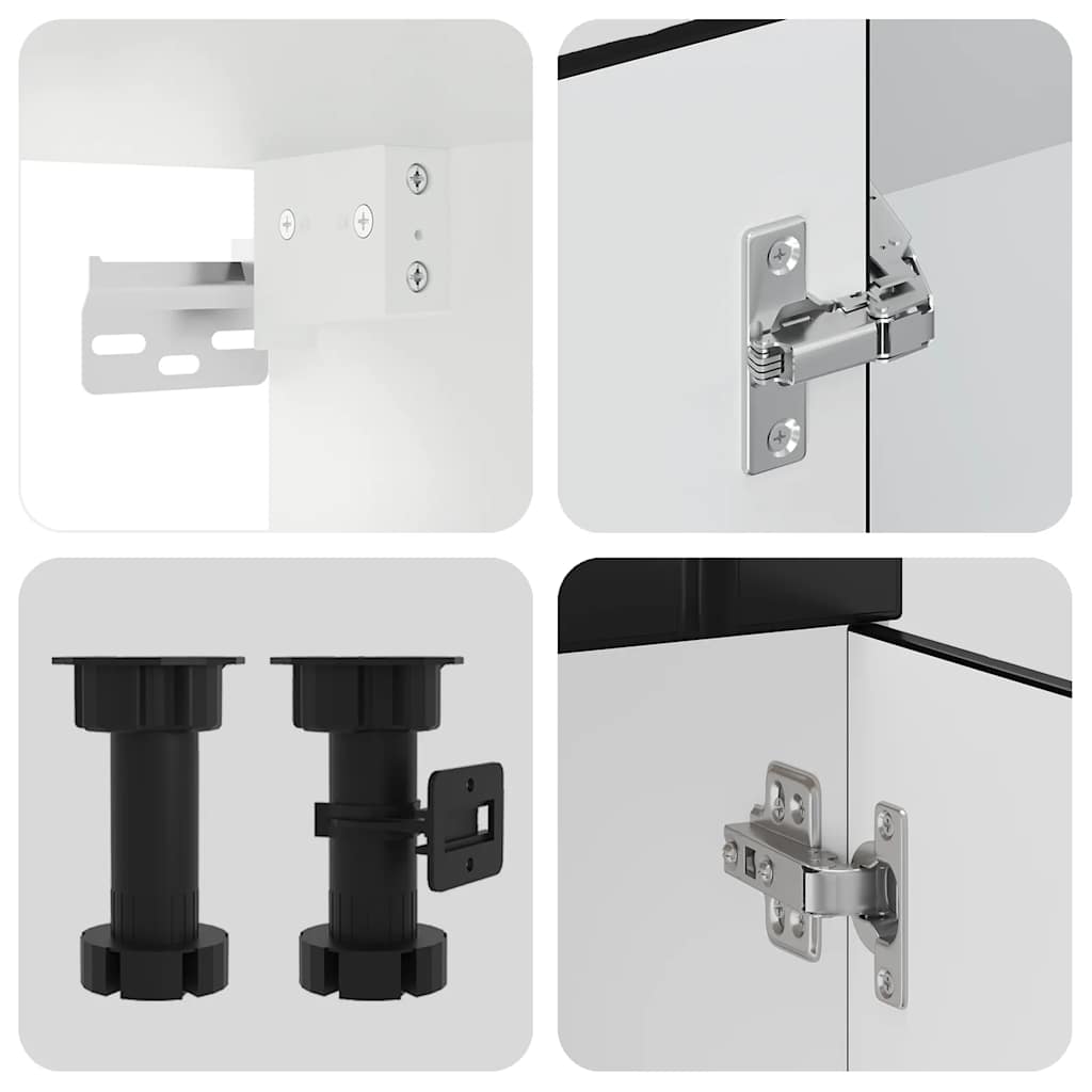 11 Piece Kitchen Cabinet Set Lucca Black Engineered Wood - Bargainia.com - 8721158505002 - 3314892