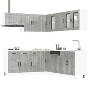 11 Piece Kitchen Cabinet Set Lucca Concrete Grey Engineered Wood - Bargainia.com - 8721158505330 - 3314925