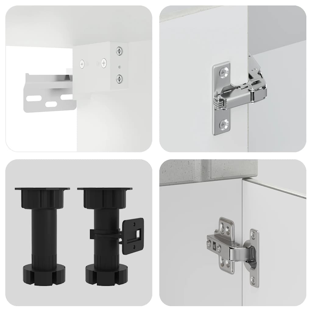 11 Piece Kitchen Cabinet Set Lucca Concrete Grey Engineered Wood - Bargainia.com - 8721158505330 - 3314925