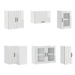 11 Piece Kitchen Cabinet Set Lucca Gloss White Engineered Wood - Bargainia.com - 