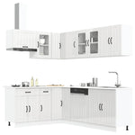11 Piece Kitchen Cabinet Set Lucca Gloss White Engineered Wood - Bargainia.com - 