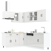 11 Piece Kitchen Cabinet Set Lucca Gloss White Engineered Wood - Bargainia.com - 8721158505019 - 3314893