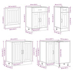 11 Piece Kitchen Cabinet Set Lucca Gloss White Engineered Wood - Bargainia.com - 