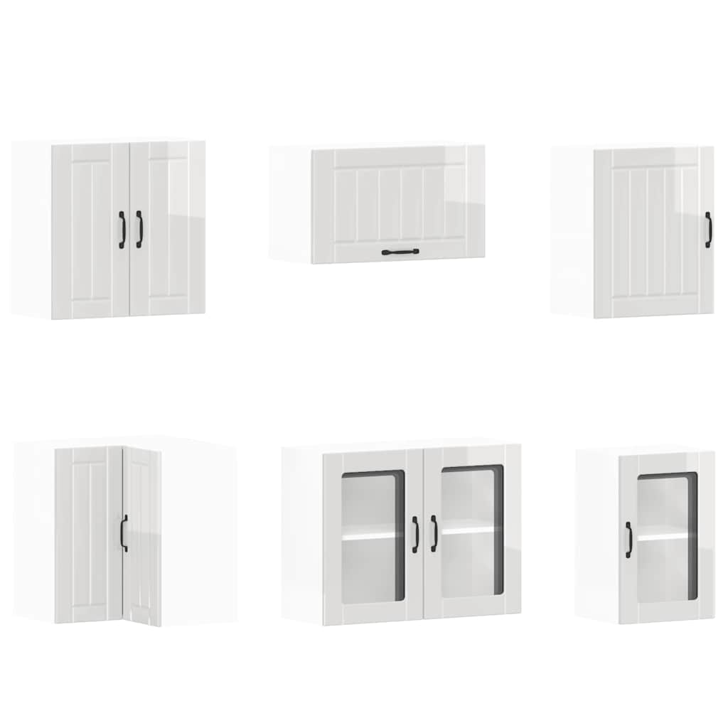 11 Piece Kitchen Cabinet Set Lucca Gloss White Engineered Wood - Bargainia.com - 8721158505316 - 3314923