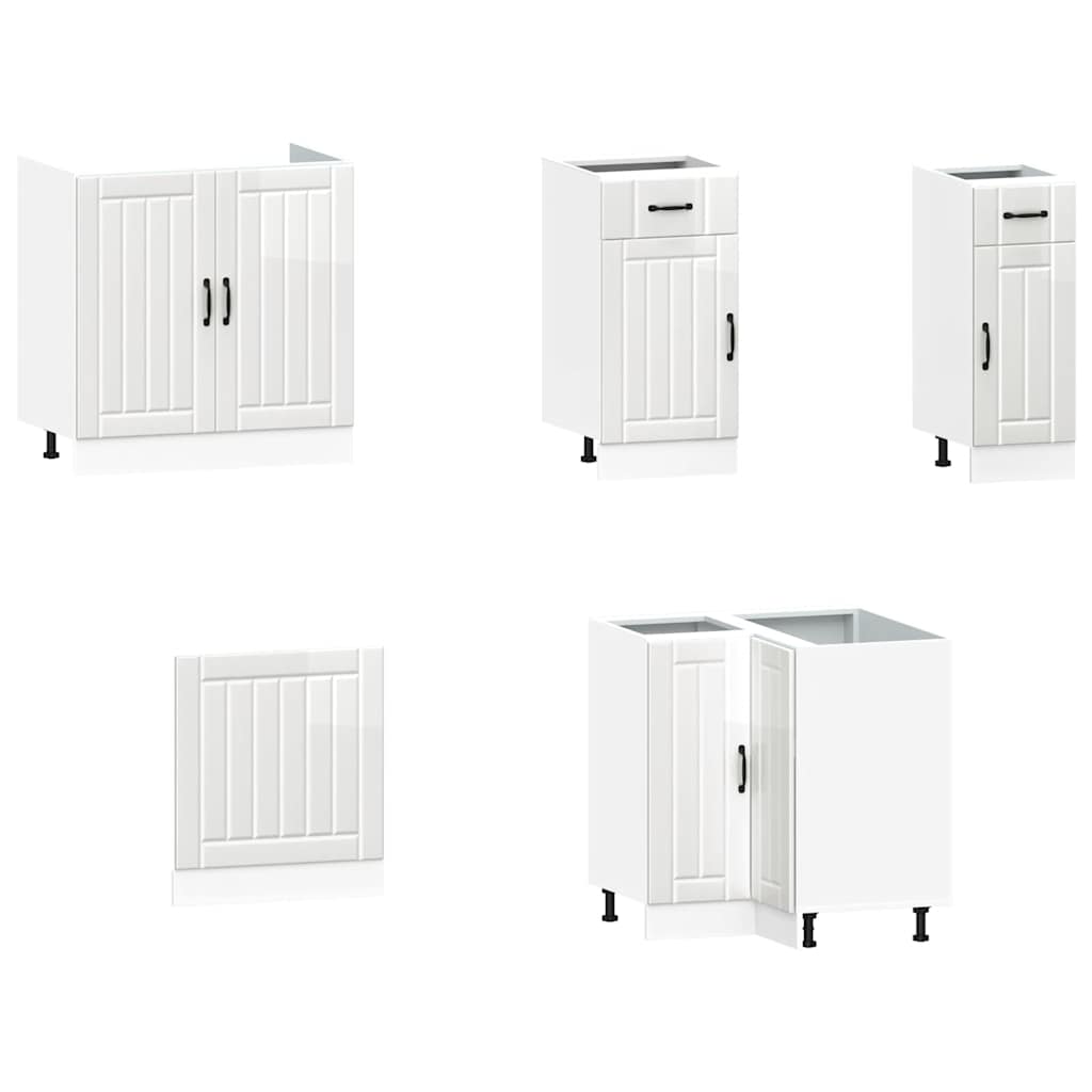 11 Piece Kitchen Cabinet Set Lucca Gloss White Engineered Wood - Bargainia.com - 8721158505613 - 3314953