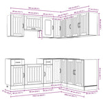 11 Piece Kitchen Cabinet Set Lucca Gloss White Engineered Wood - Bargainia.com - 