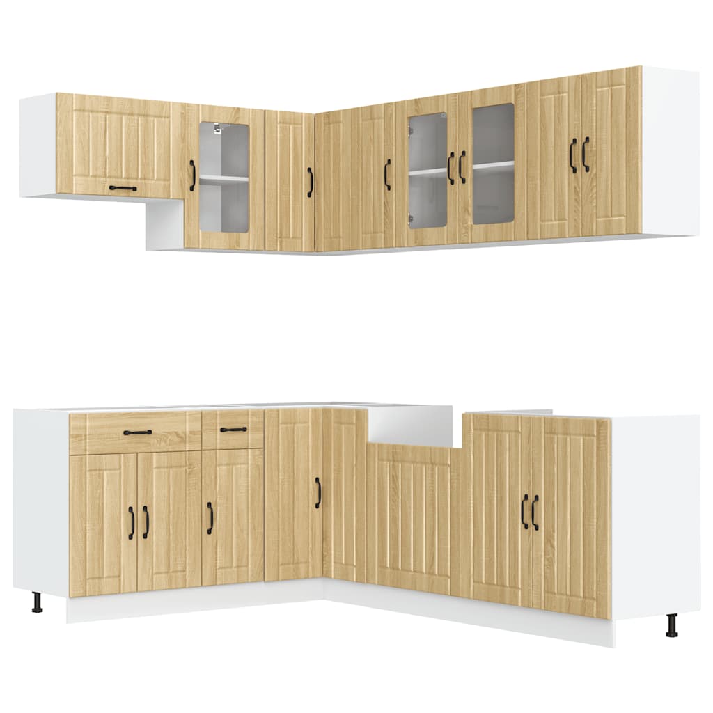 11 Piece Kitchen Cabinet Set Lucca Sonoma Oak Engineered Wood - Bargainia.com - 8721158505026 - 3314894