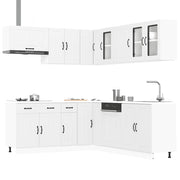 11 Piece Kitchen Cabinet Set Lucca White Engineered Wood - Bargainia.com - 8721158505293 - 3314921