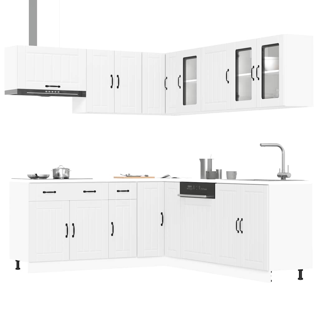 11 Piece Kitchen Cabinet Set Lucca White Engineered Wood - Bargainia.com - 8721158505293 - 3314921
