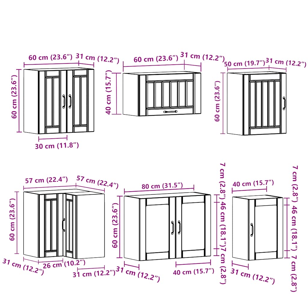 11 Piece Kitchen Cabinet Set Lucca White Engineered Wood - Bargainia.com - 8721158505293 - 3314921
