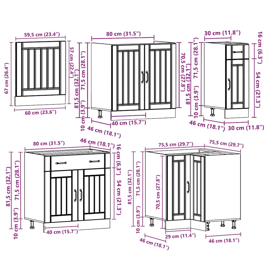 11 Piece Kitchen Cabinet Set Lucca White Engineered Wood - Bargainia.com - 8721158505293 - 3314921