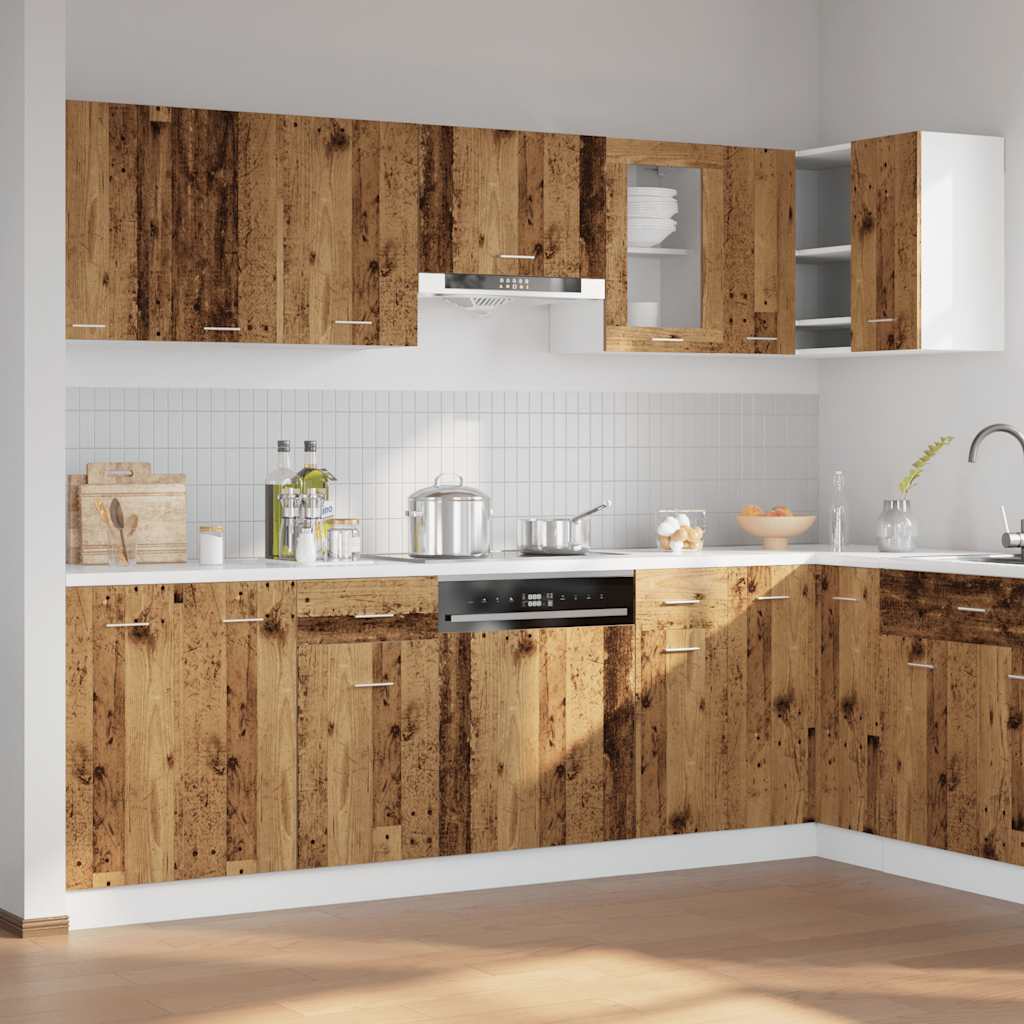 11 Piece Kitchen Cabinet Set Lyon Old Wood Engineered Wood - Bargainia.com - 8721158715050 - 3328579