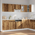 11 Piece Kitchen Cabinet Set Lyon Old Wood Engineered Wood - Bargainia.com - 