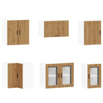 11 Piece Kitchen Cabinet Set Porto Artisan Oak Engineered Wood - Bargainia.com - 