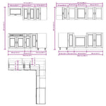 11 Piece Kitchen Cabinet Set Porto Artisan Oak Engineered Wood - Bargainia.com - 