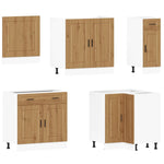 11 Piece Kitchen Cabinet Set Porto Artisan Oak Engineered Wood - Bargainia.com - 