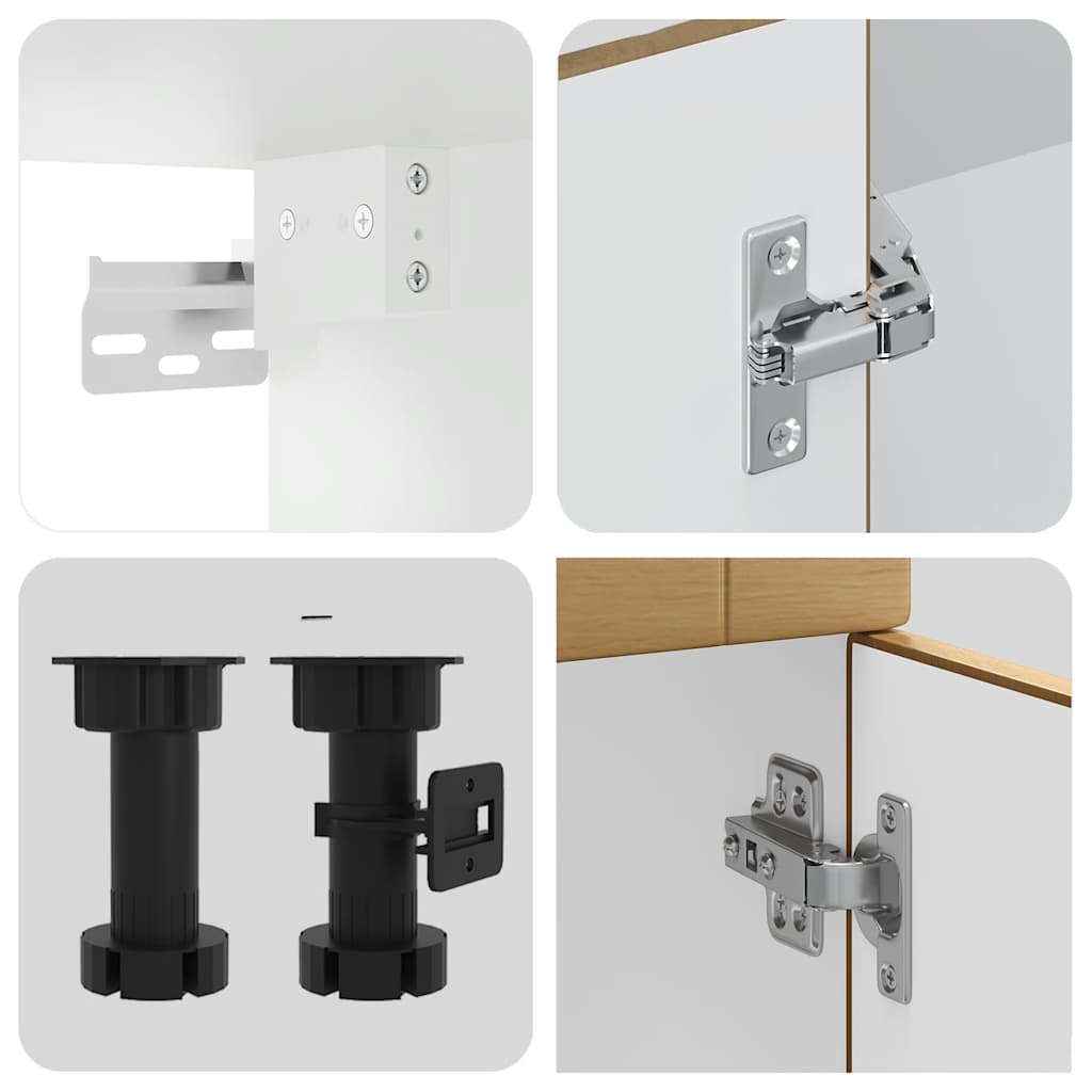 11 Piece Kitchen Cabinet Set Porto Artisan Oak Engineered Wood - Bargainia.com - 