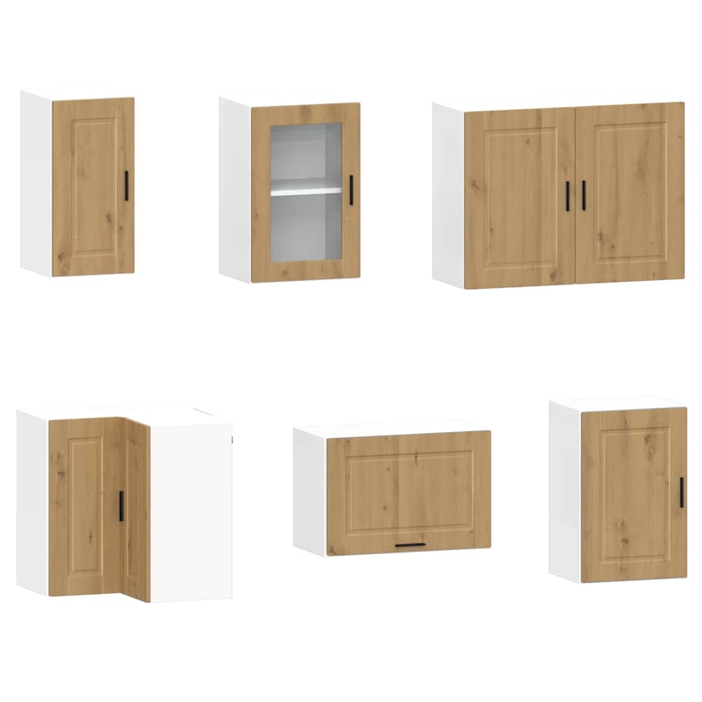 11 Piece Kitchen Cabinet Set Porto Artisan Oak Engineered Wood - Bargainia.com - 8721158505781 - 3314970