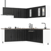 11 Piece Kitchen Cabinet Set Porto Black Engineered Wood - Bargainia.com - 8721158505408 - 3314932