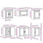 11 Piece Kitchen Cabinet Set Porto Black Engineered Wood - Bargainia.com - 