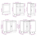 11 Piece Kitchen Cabinet Set Porto Grey Sonoma Engineered Wood - Bargainia.com - 