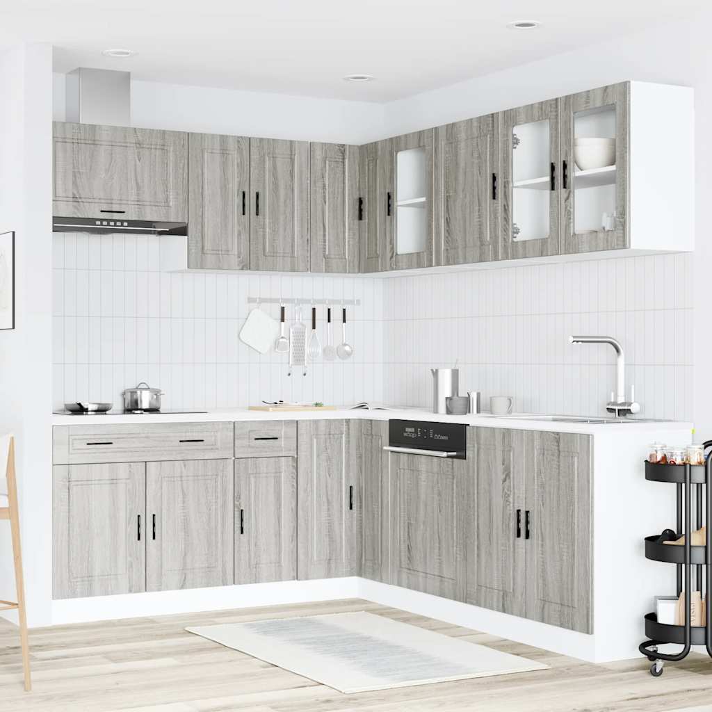 11 Piece Kitchen Cabinet Set Porto Grey Sonoma Engineered Wood - Bargainia.com - 8721158505453 - 3314937