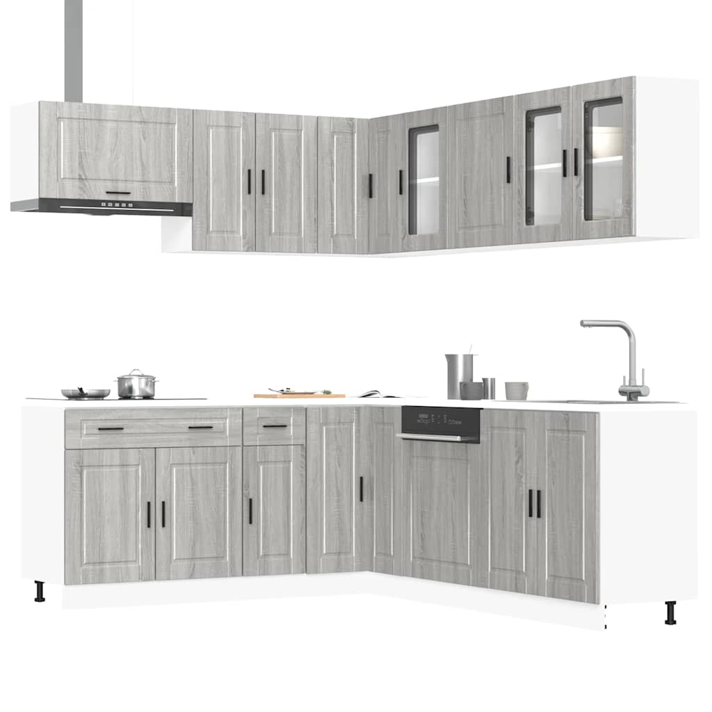 11 Piece Kitchen Cabinet Set Porto Grey Sonoma Engineered Wood - Bargainia.com - 8721158505453 - 3314937
