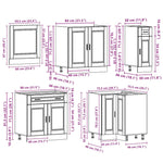 11 Piece Kitchen Cabinet Set Porto Grey Sonoma Engineered Wood - Bargainia.com - 