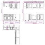 11 Piece Kitchen Cabinet Set Porto Grey Sonoma Engineered Wood - Bargainia.com - 