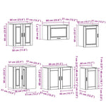 11 Piece Kitchen Cabinet Set Porto Grey Sonoma Engineered Wood - Bargainia.com - 