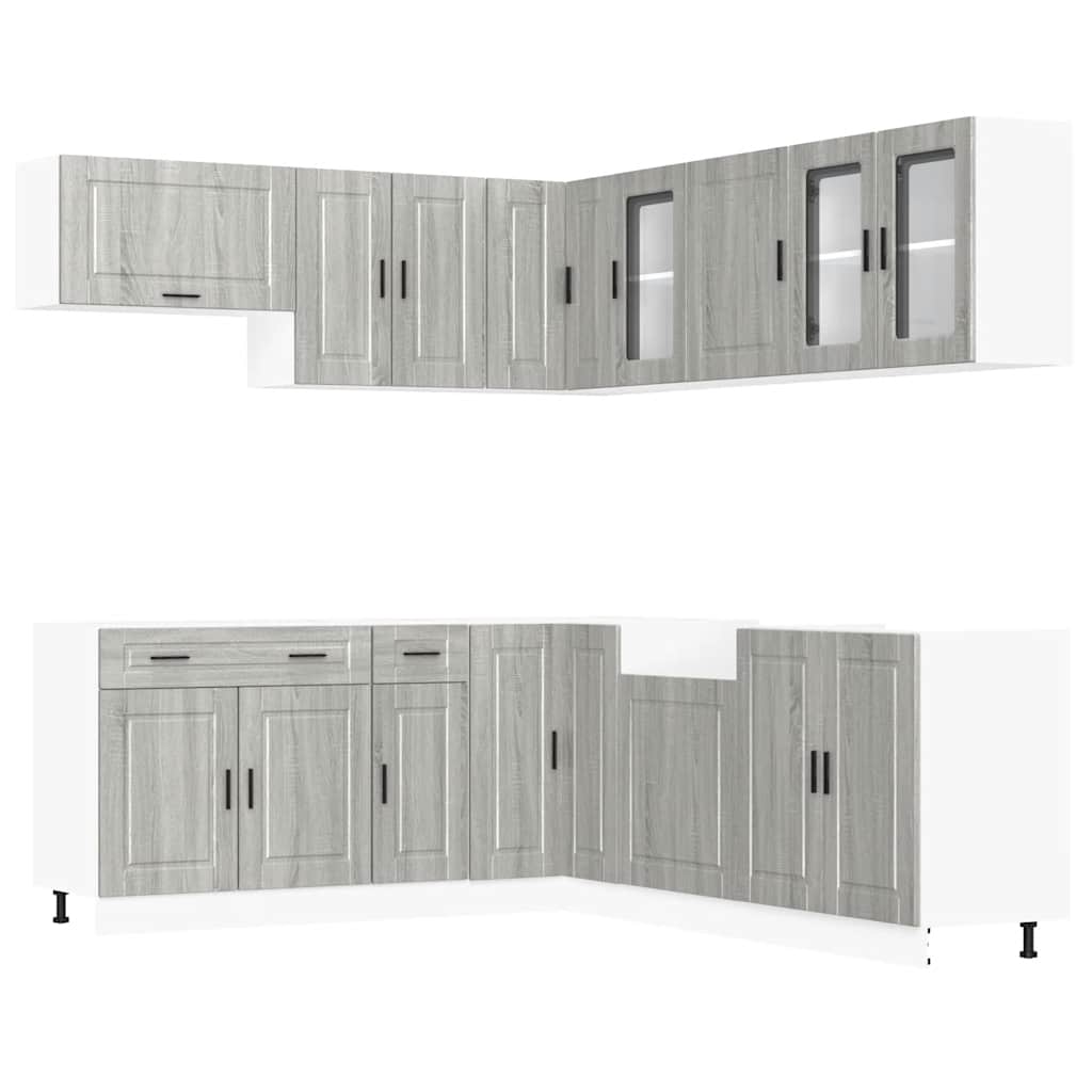 11 Piece Kitchen Cabinet Set Porto Grey Sonoma Engineered Wood - Bargainia.com - 8721158505453 - 3314937