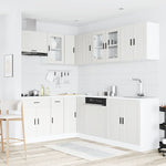 11 Piece Kitchen Cabinet Set Porto White Engineered Wood - Bargainia.com - 