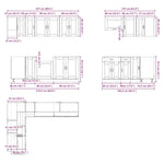 11 Piece Kitchen Cabinet Set Porto White Engineered Wood - Bargainia.com - 